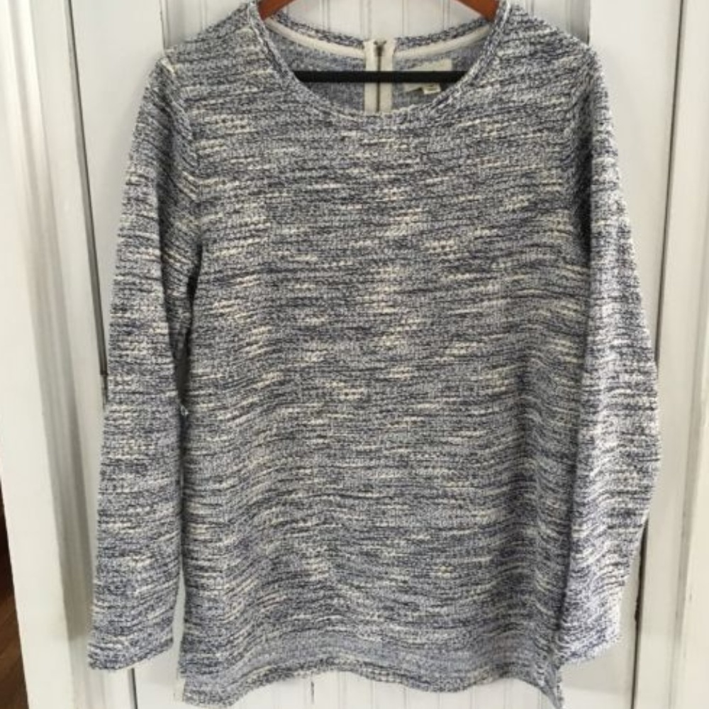 Per Se Marled Knit Long Sleeve Top Size M